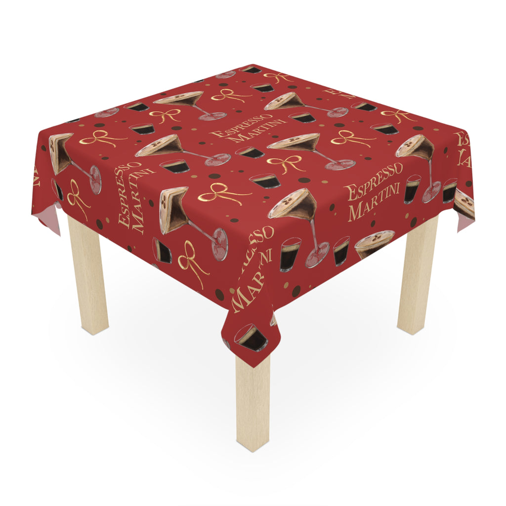 Espresso Martini Tablecloth – Red Espresso Collection Inspired Design