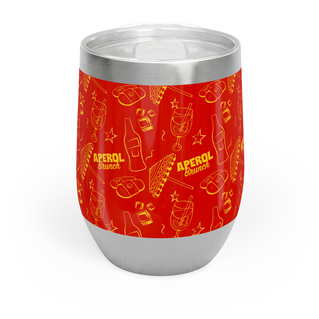 Aperol Brunch Wine Tumbler — Red Aperol Inspired Design