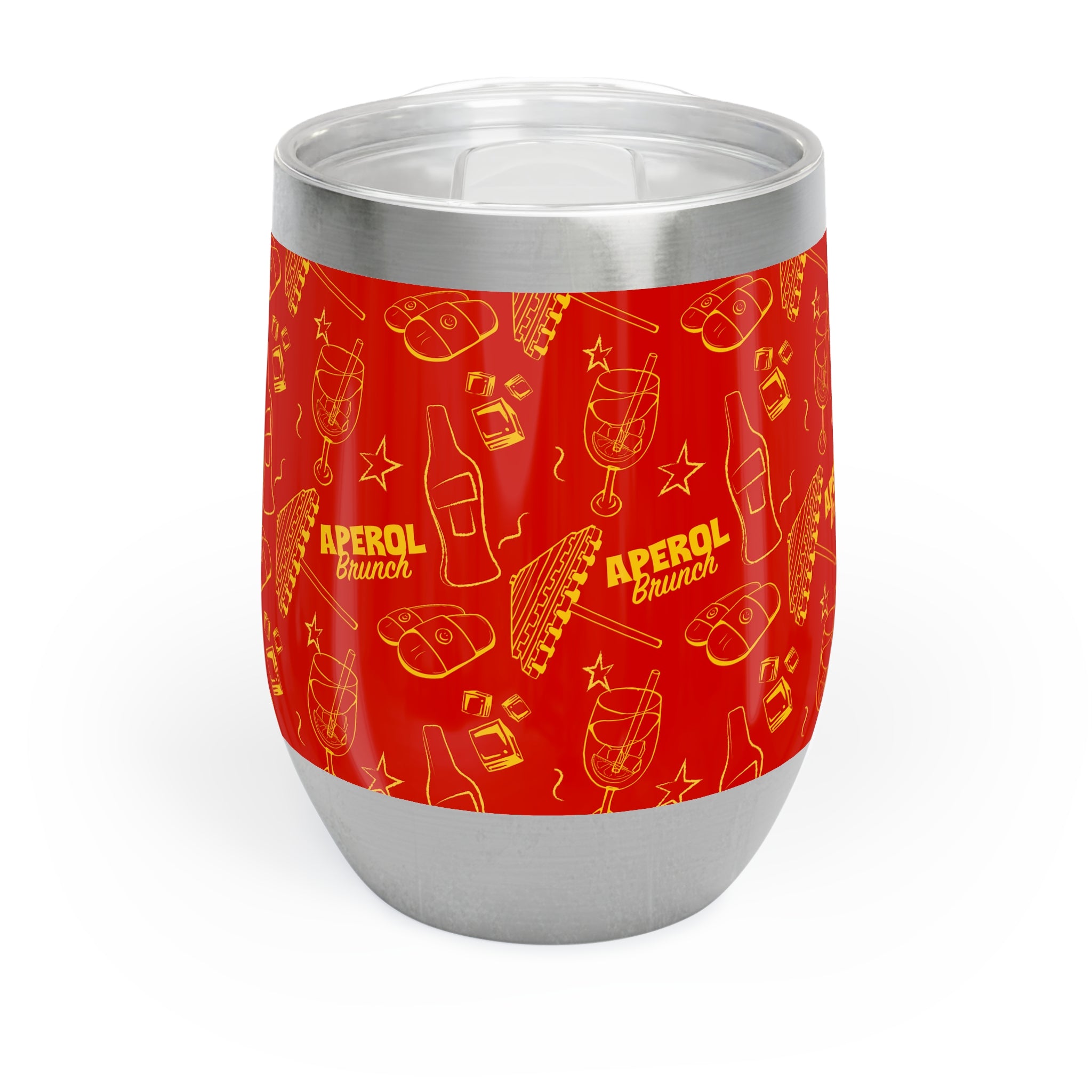 Aperol Brunch Wine Tumbler — Red Aperol Inspired Design