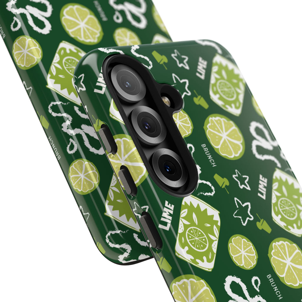 Lime Brunch Fruit Collection Tough Phone Case — Green Aperol Inspired Design