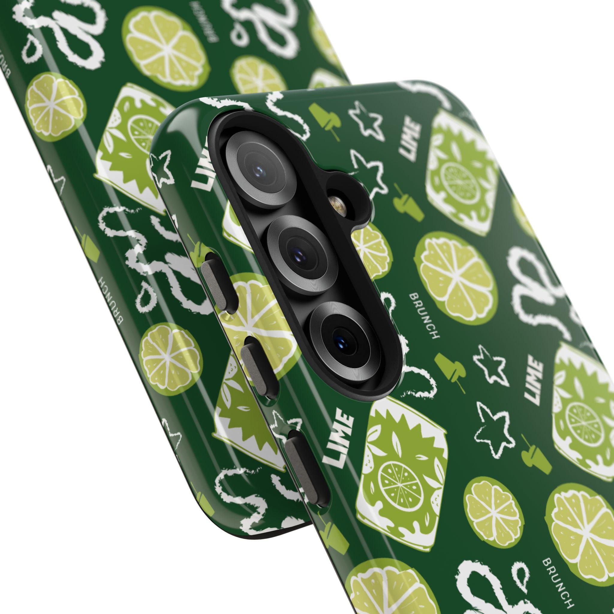 Lime Brunch Fruit Collection Tough Phone Case — Green Aperol Inspired Design