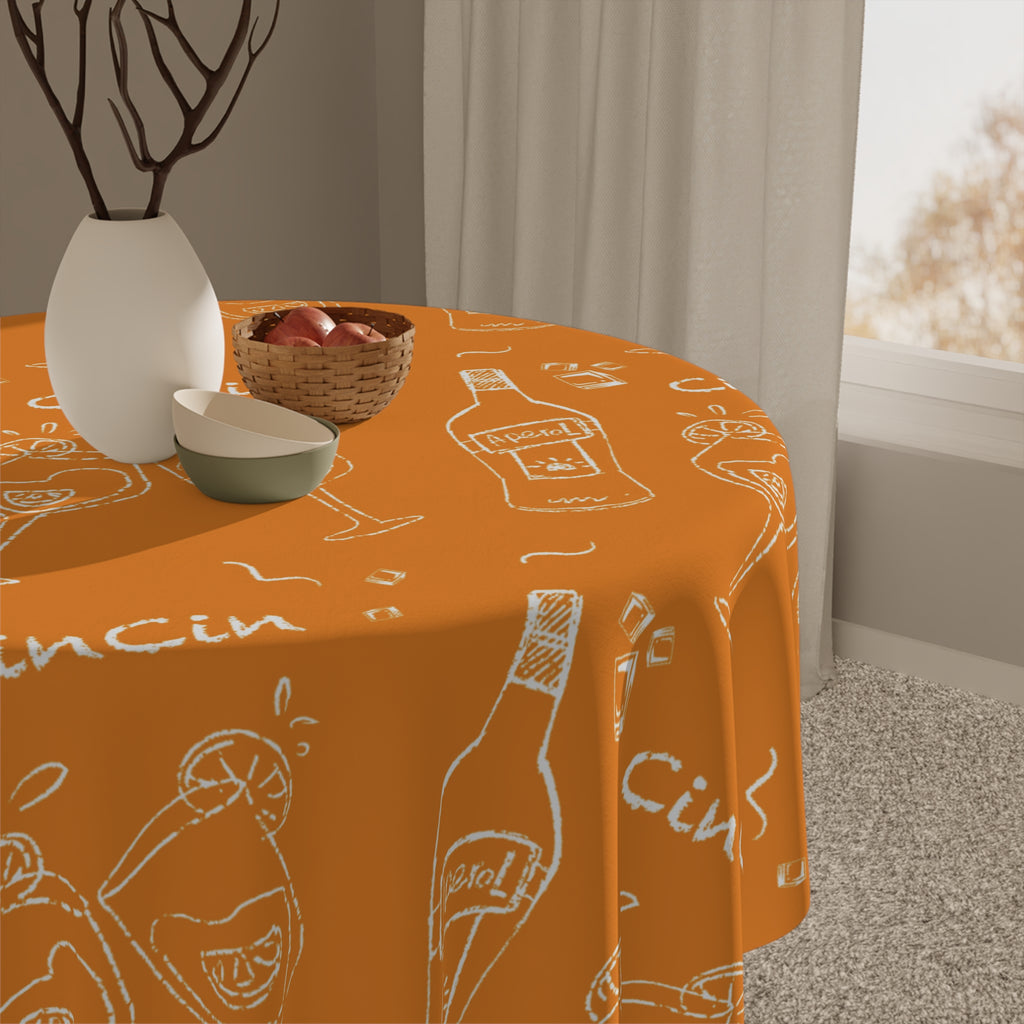 Cin Cin Tablecloth — Orange Cin Cin Collection Inspired Design