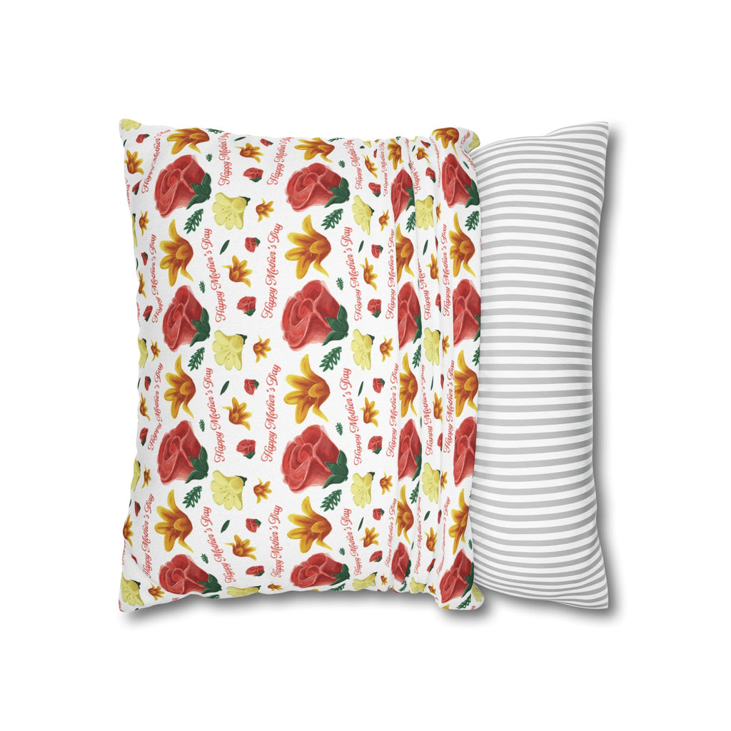 Gift for Mom Floral Throw Pillow Cover – Mother’s Day Botanical Cushion | Spring Home Decor