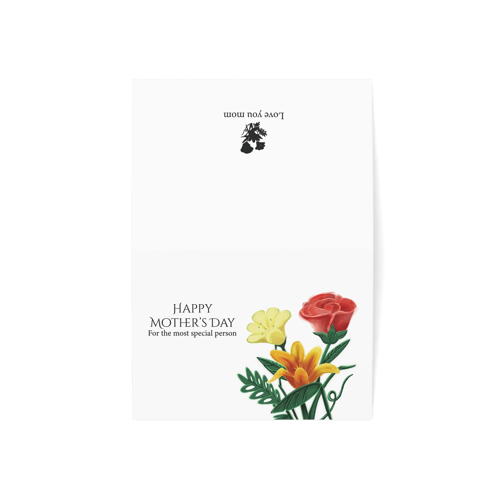 Mother’s Day Greeting Card for Mom – Floral Bouquet Card | Vintage Botanical Design