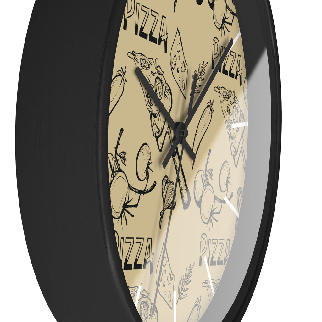 10" Retro Pizza Slice Wall Clock - Italian Kitchen Decor