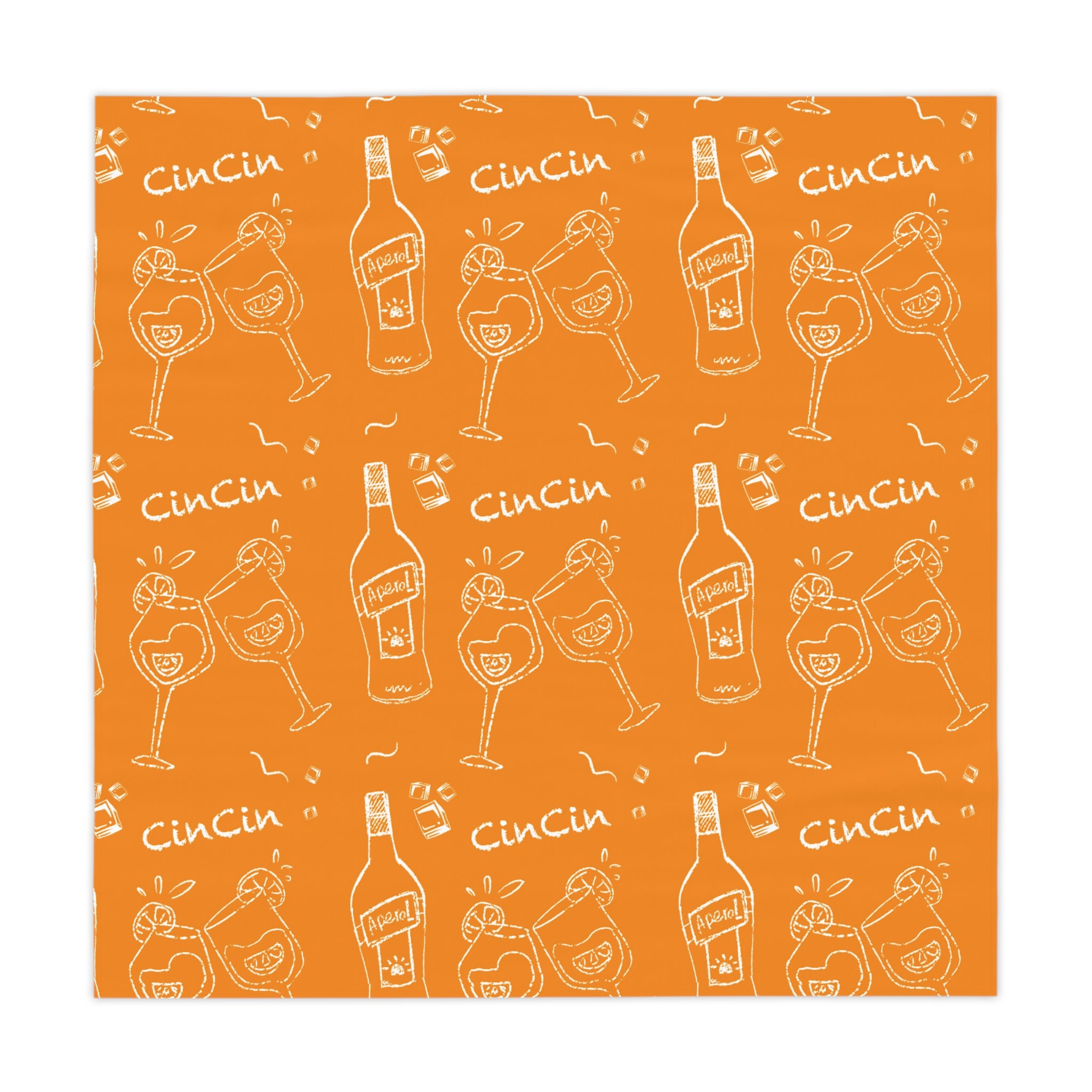 Cin Cin Tablecloth — Orange Cin Cin Collection Inspired Design