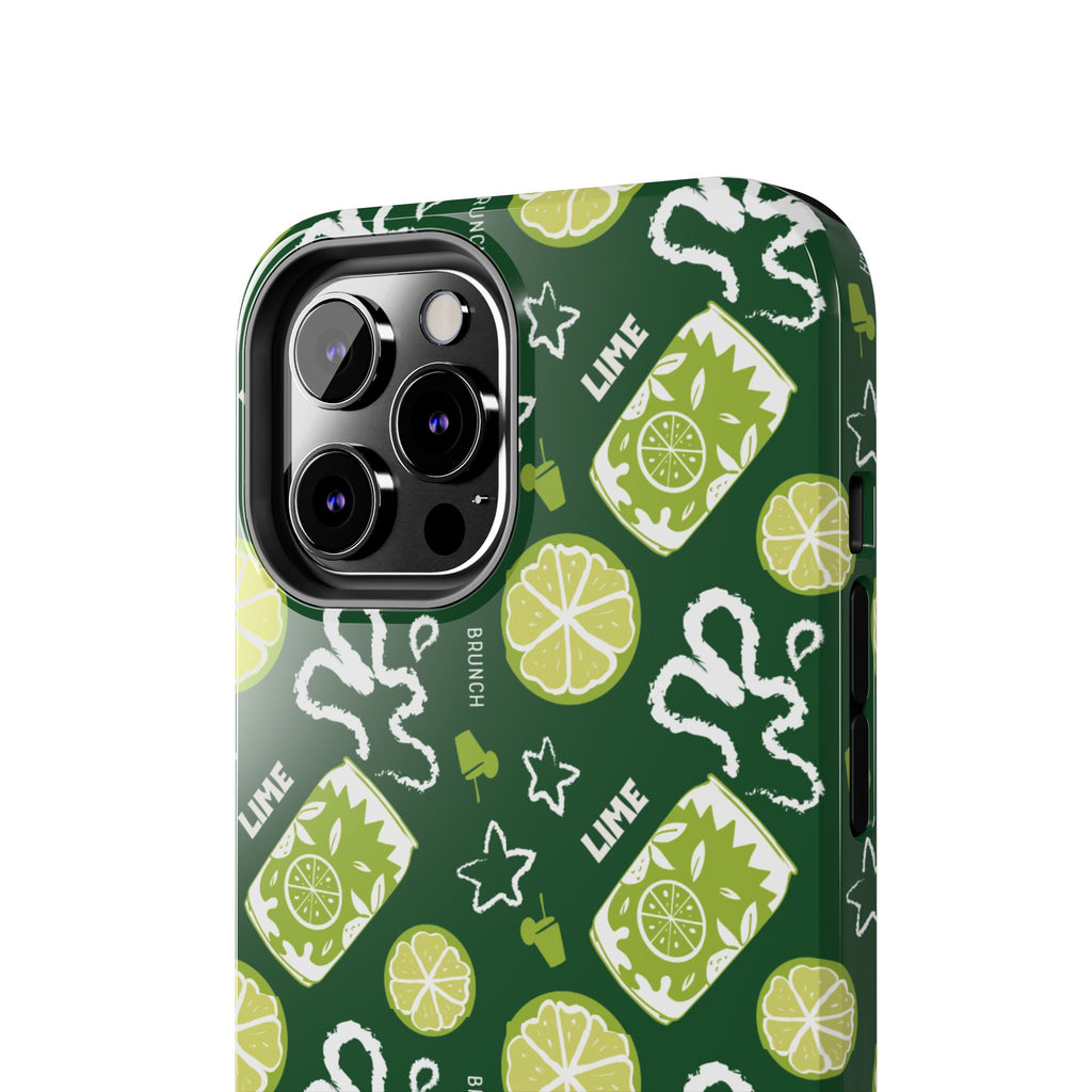 Lime Brunch Fruit Collection Tough Phone Case — Green Aperol Inspired Design