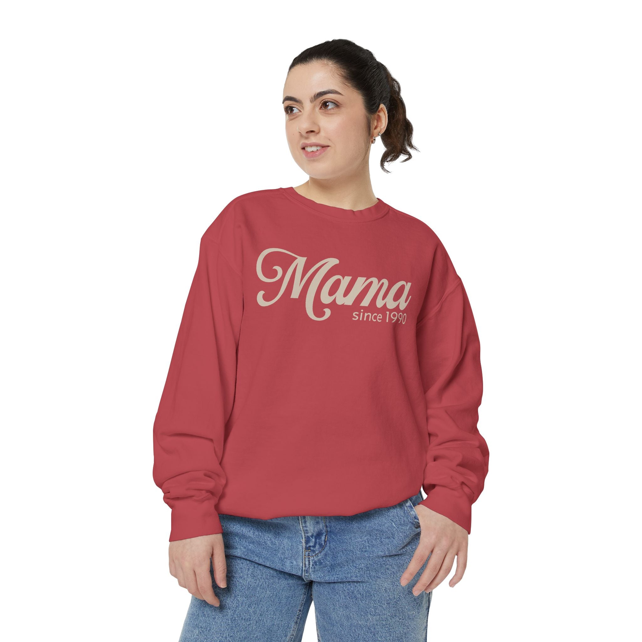 Mama Since 1990 Sweatshirt – Vintage Mom Crewneck Sweatshirt | Minimal Mama Gift for Mother’s Day