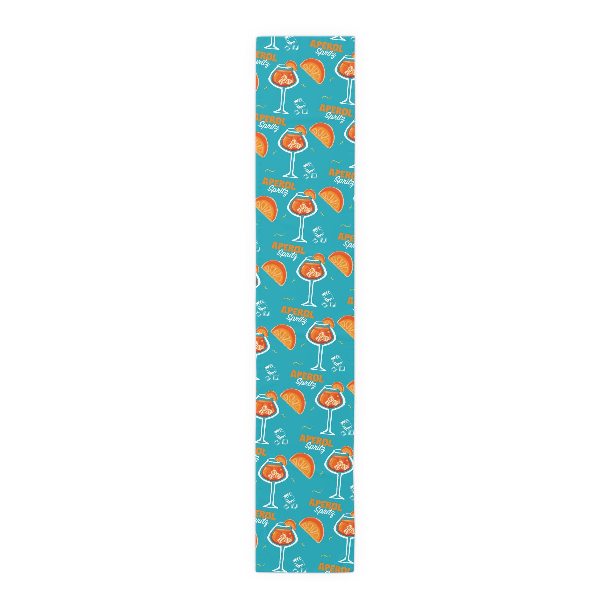 Aperol Spritz Table Runner – Turquoise Cocktail Party Decor