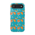 Aperol Spritz Tough Phone Case — Turquoise Cocktail Pattern Protective Cover