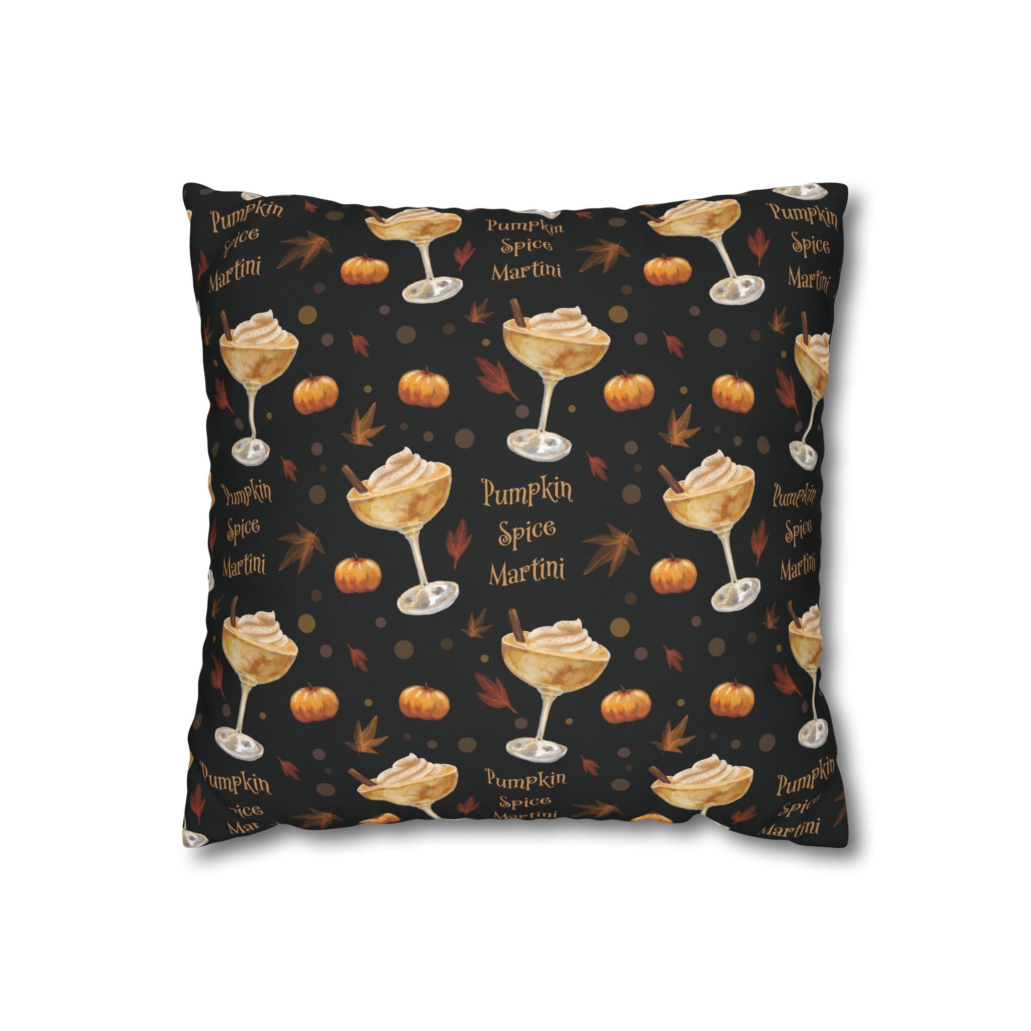 Pumpkin Spice Martini Pillowcase — Black Pumpkin Collection Inspired Design