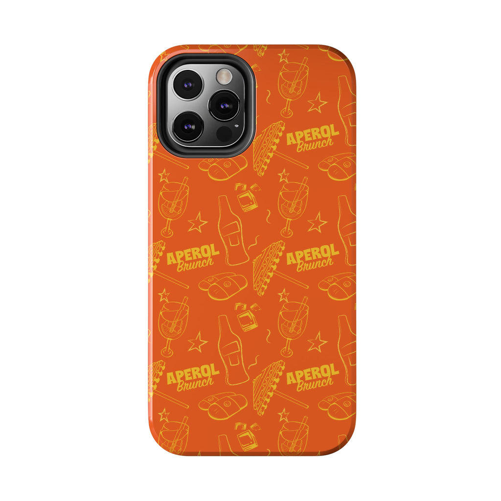 Aperol Brunch Collection Tough Phone Case - Orange and Yellow Brunch Inspired Design