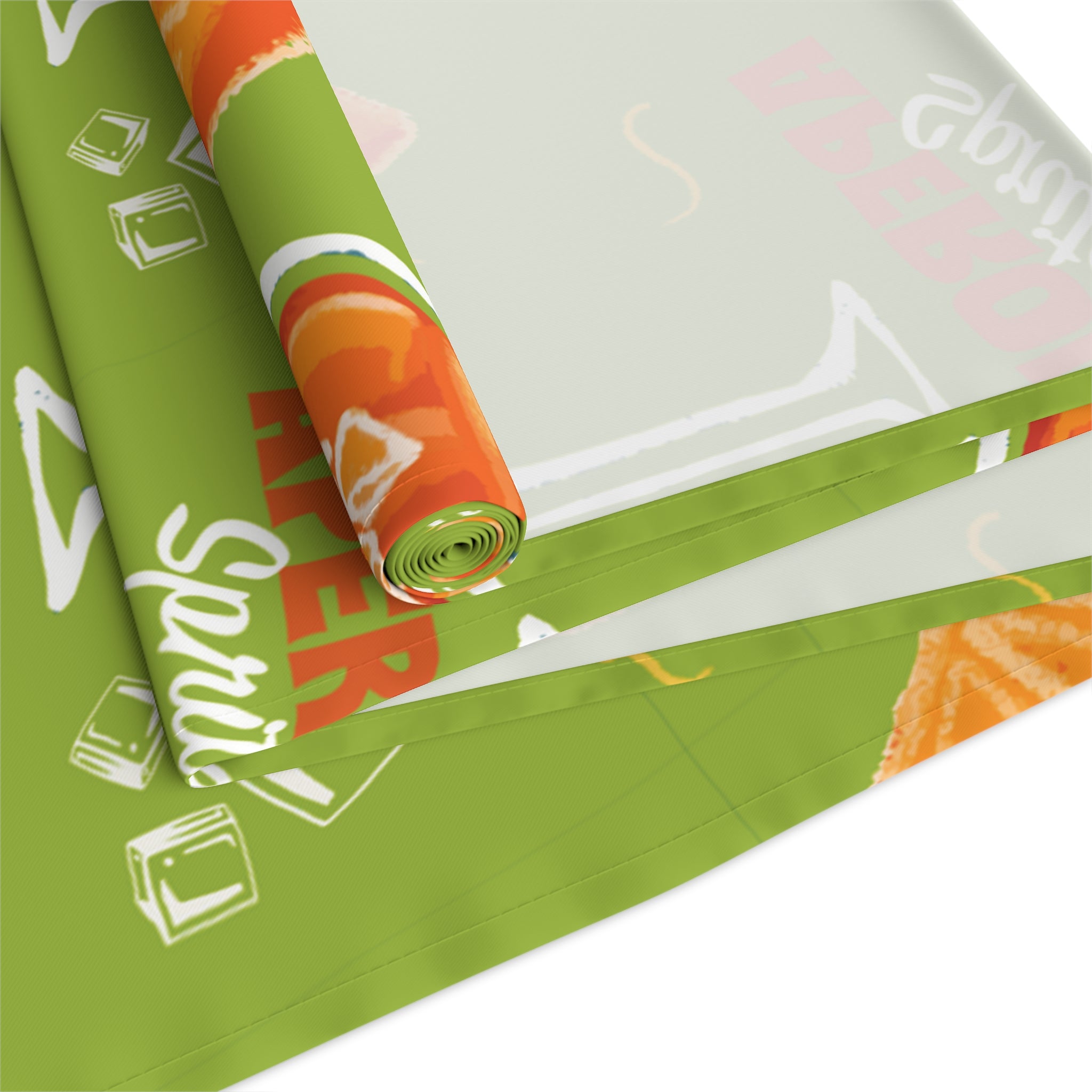 Aperol Spritz Table Runner – Green Cocktail Party Decor