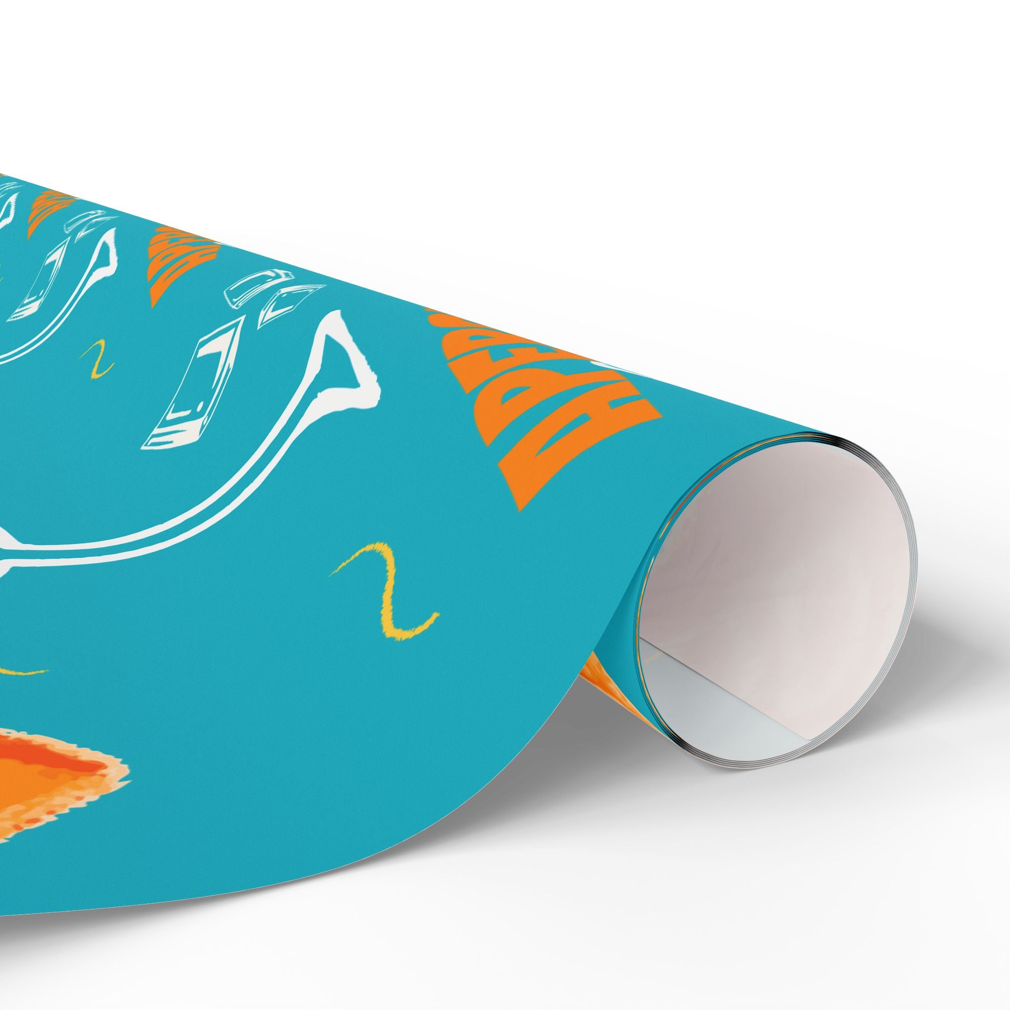Aperol Spritz Peel Wrapping Paper Roll — Turquoise Spritz Collection Inspired Design