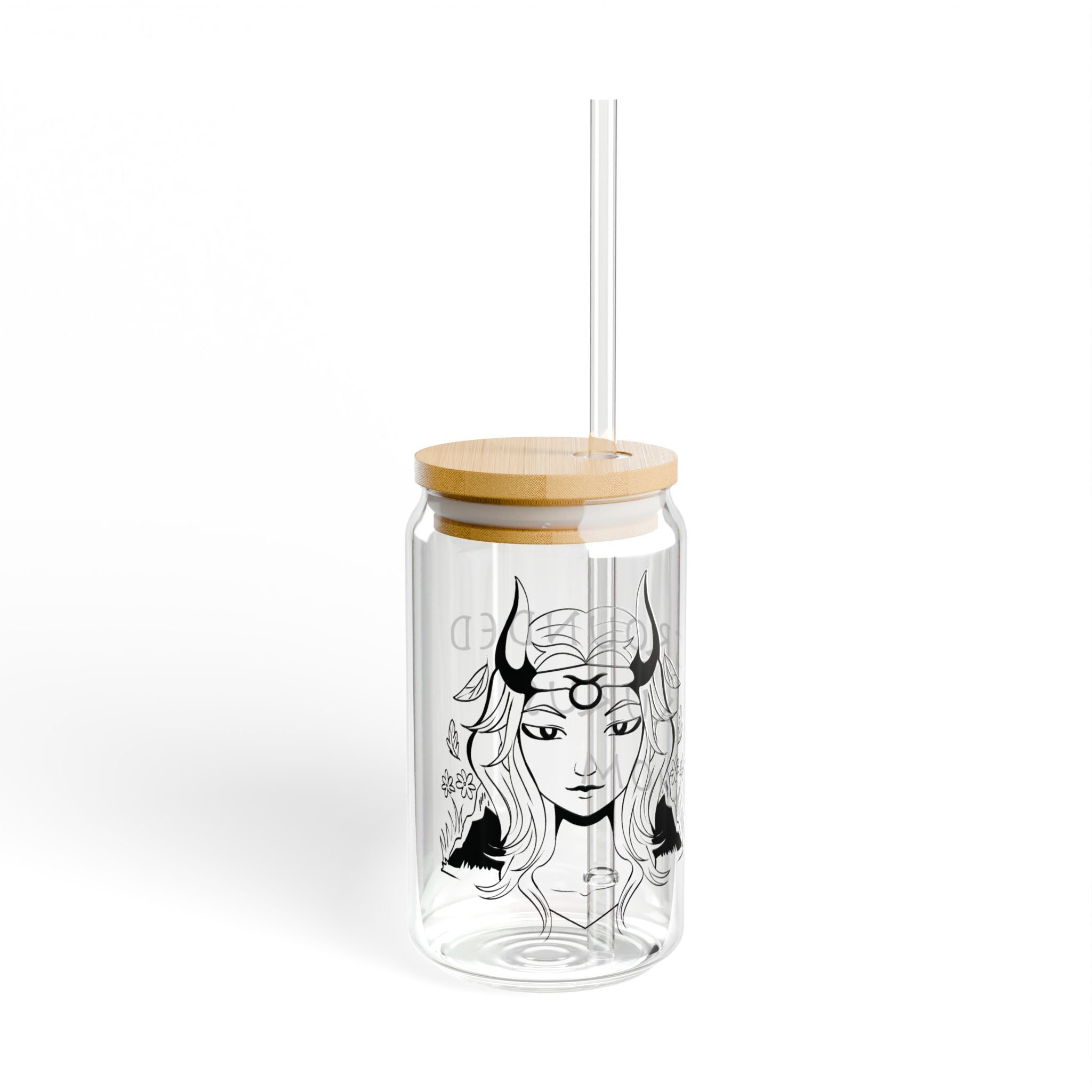 Taurus Mom Glass Cup – 16oz Zodiac Gift for Mom | Astrology Drinkware