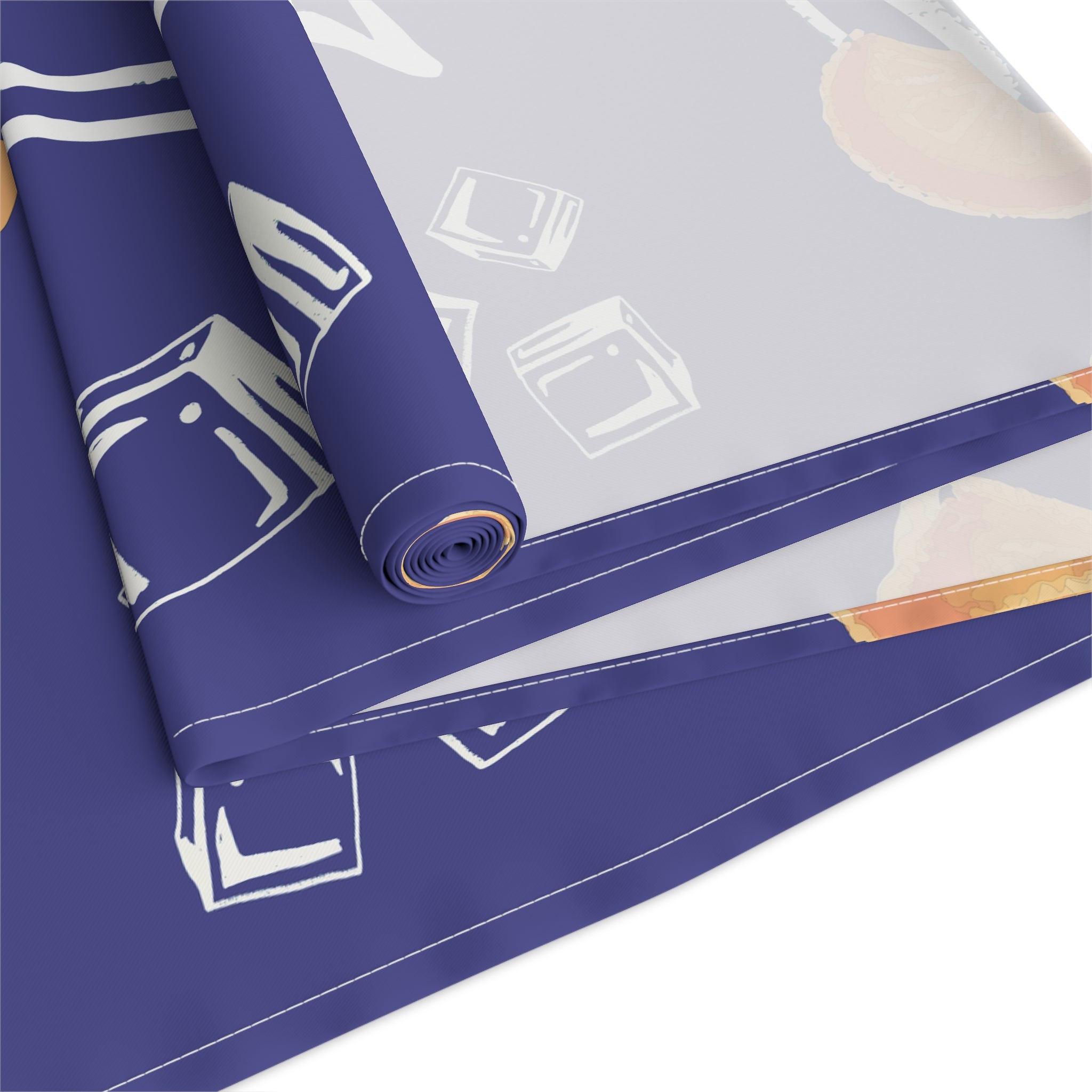 NEW Aperol Spritz Blue Collection Table Runner – Mediterranean Table Decor, Cocktail Kitchen Runner, Summer Dining Table Linen, Housewarming Gift