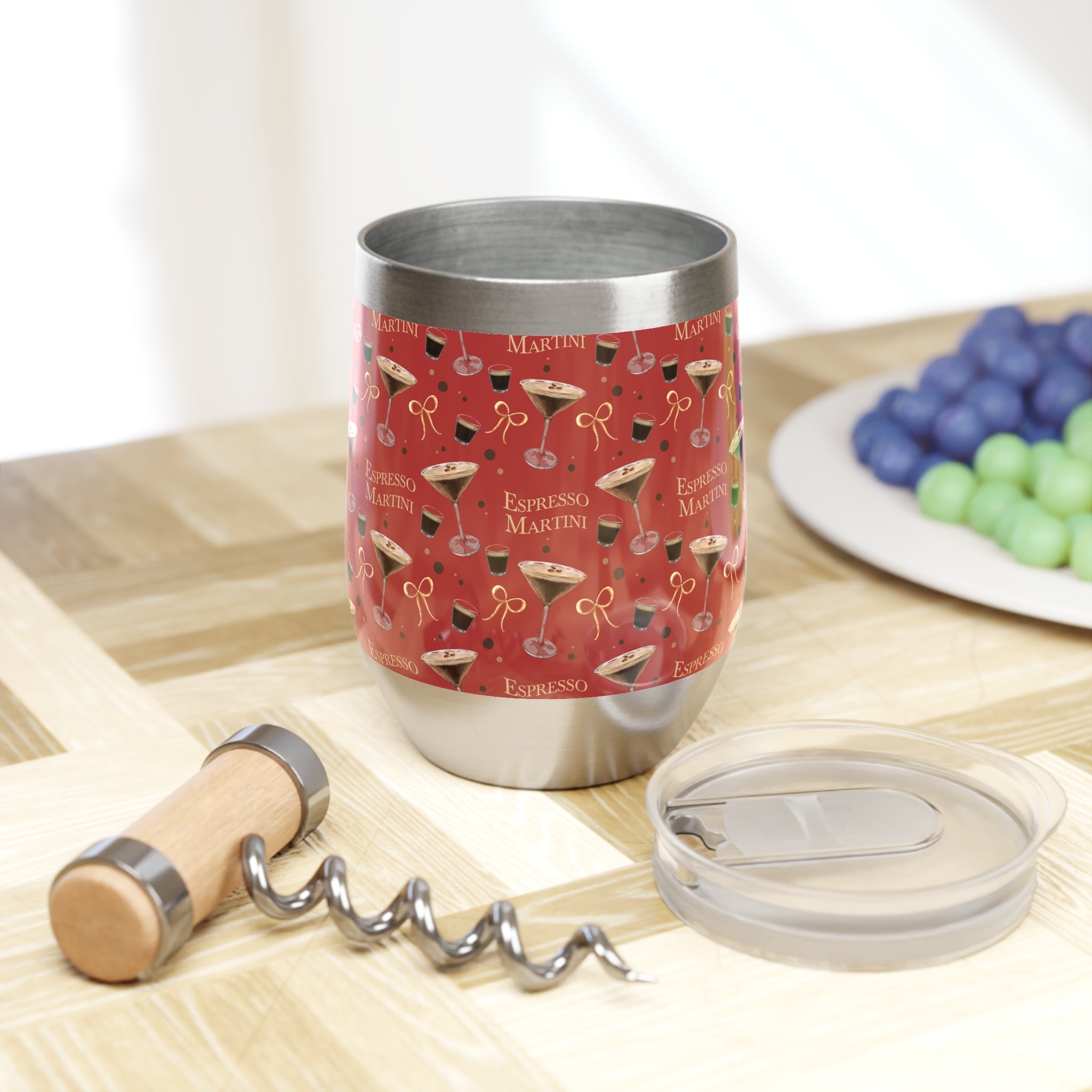 Espresso Martini Wine Tumbler — Red Espresso Collection Inspired Design