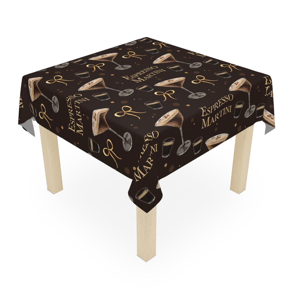 Espresso Martini Tablecloth – Dark Brown Espresso Collection Inspired Design