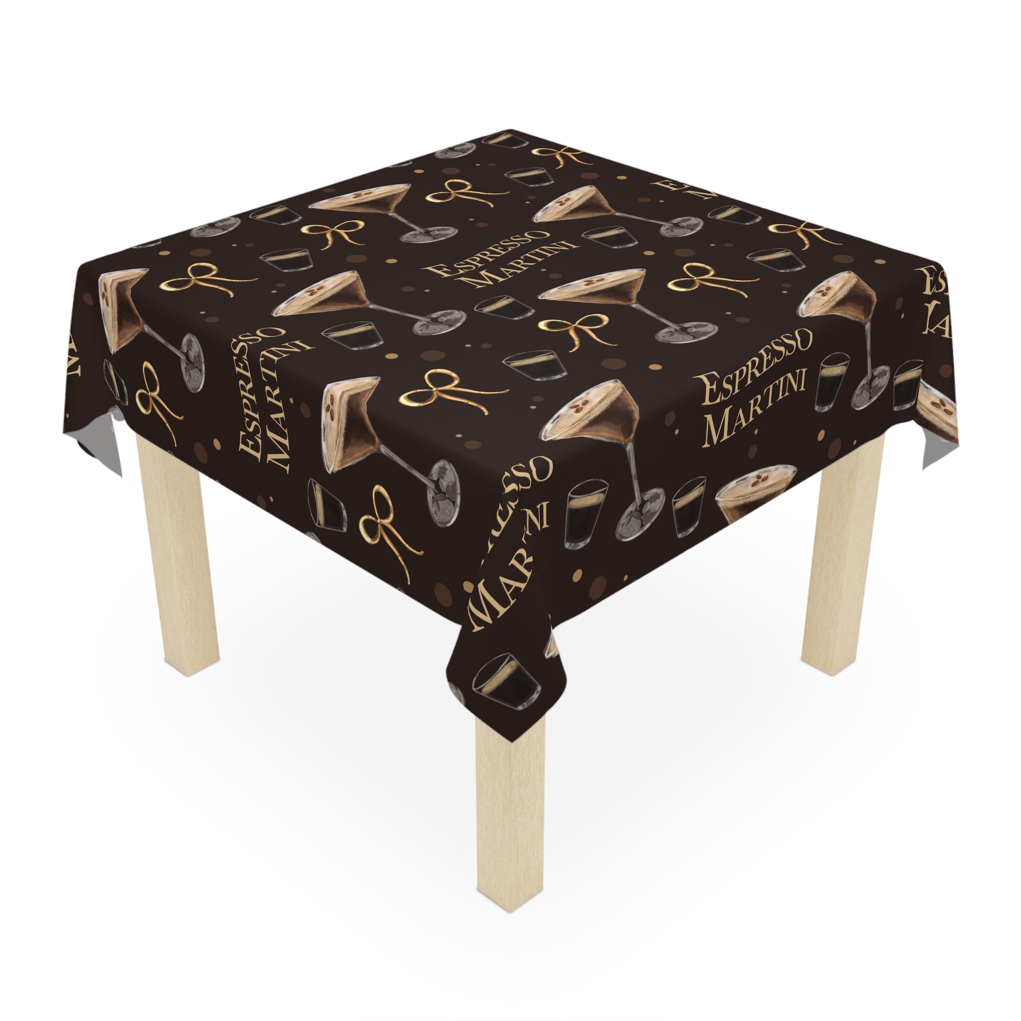 Espresso Martini Tablecloth – Dark Brown Espresso Collection Inspired Design