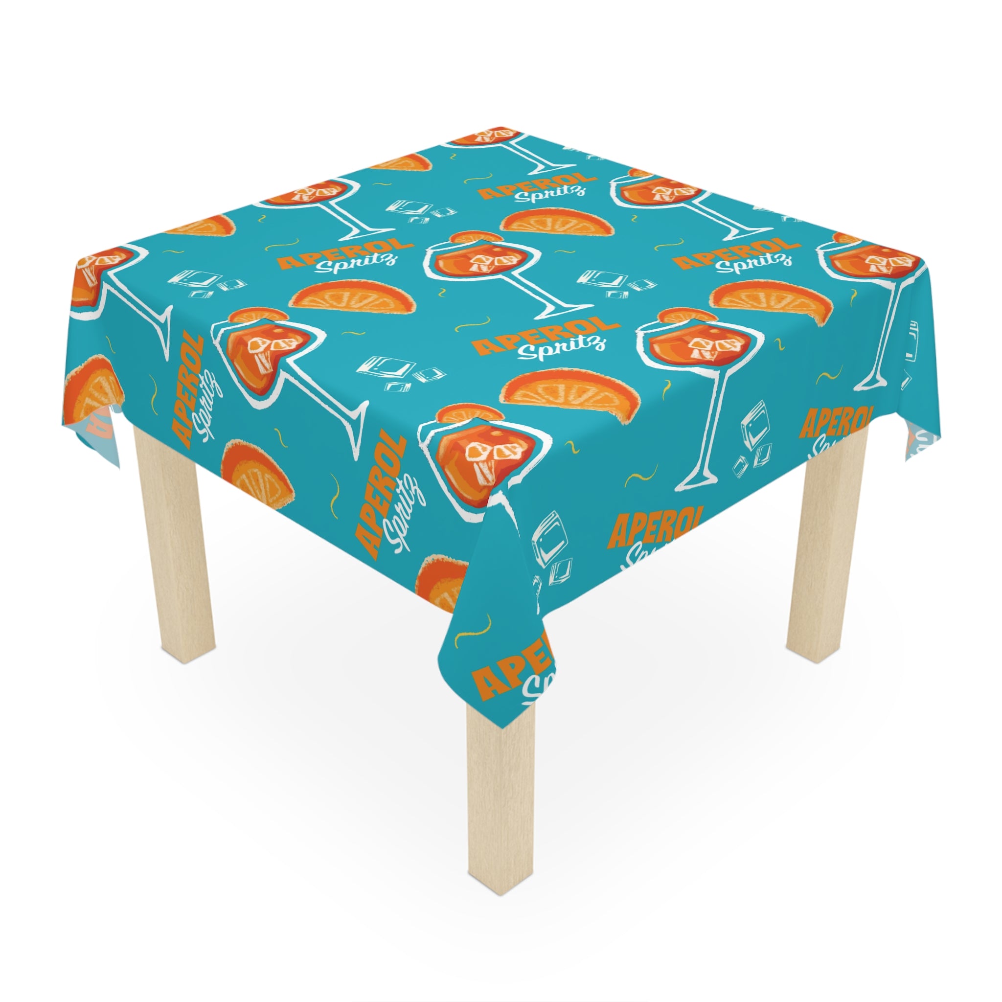Aperol Spritz Tablecloth — Turquoise Spritz Collection Inspired Design