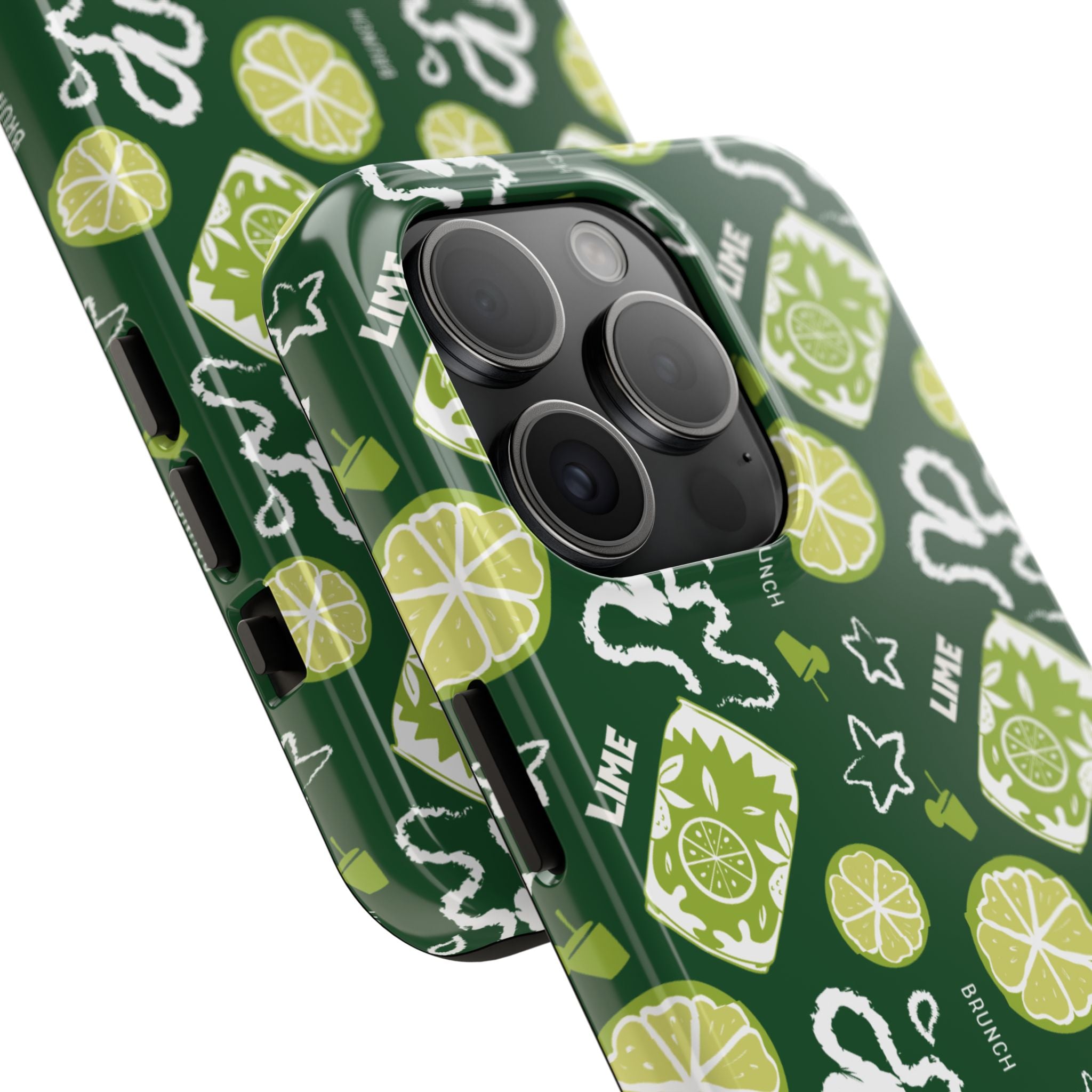 Lime Brunch Fruit Collection Tough Phone Case — Green Aperol Inspired Design