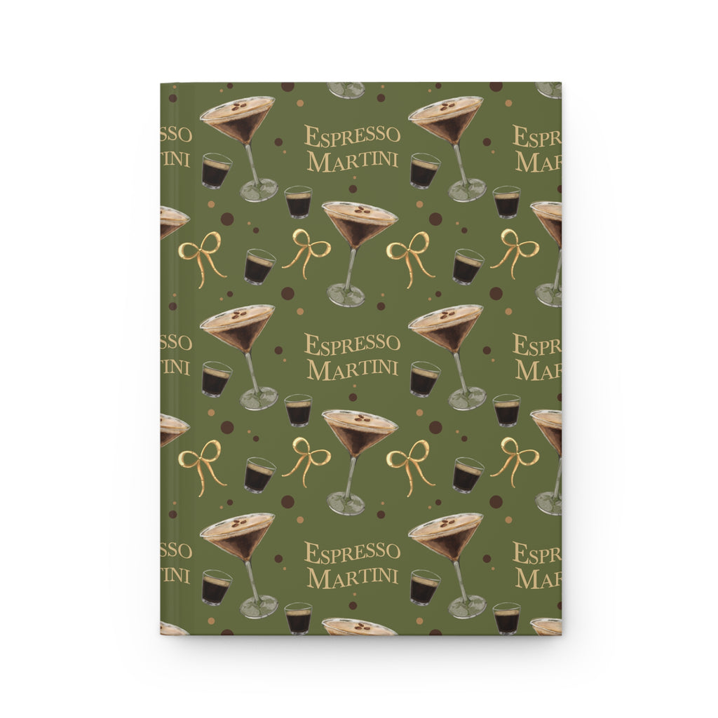 Espresso Martini Hardcover Journal – Olive Green Espresso Collection Inspired Design