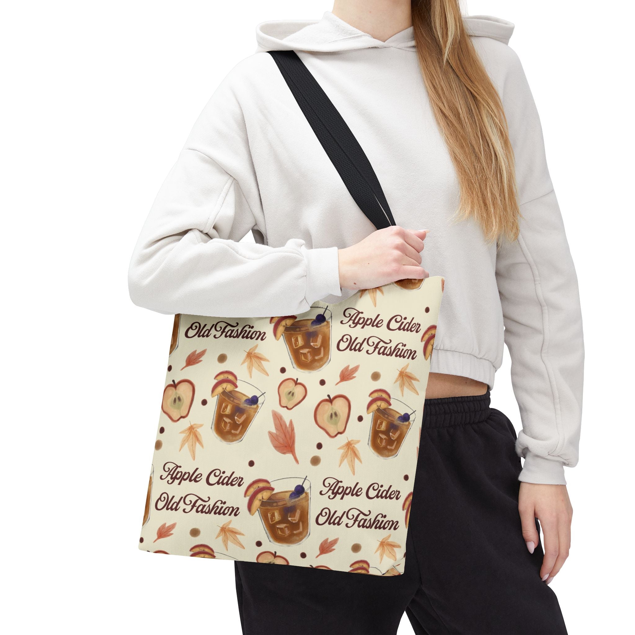 Apple Cider Old Fashioned Tote Bag — Beige Apple Cider Collection Inspired Design