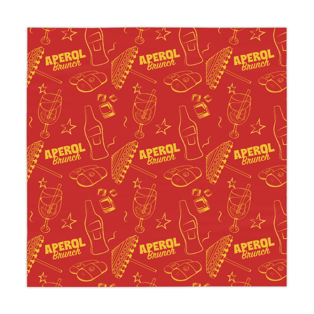 Aperol Brunch Collection Tablecloth — Red Brunch Inspired Design