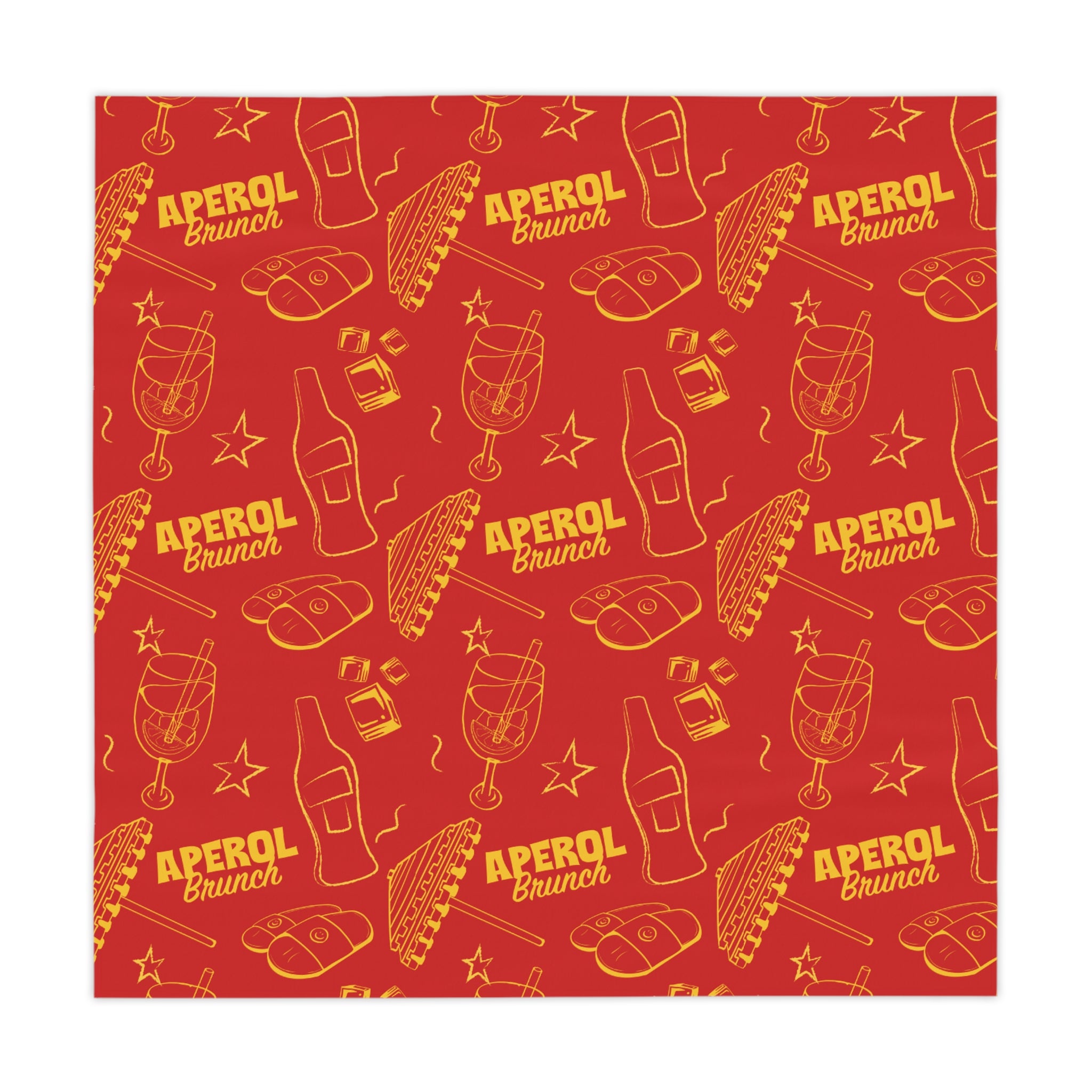 Aperol Brunch Collection Tablecloth — Red Brunch Inspired Design