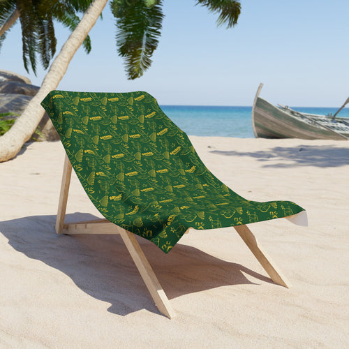 Aperol Brunch Beach Towel – Tropical Green Summer Towel