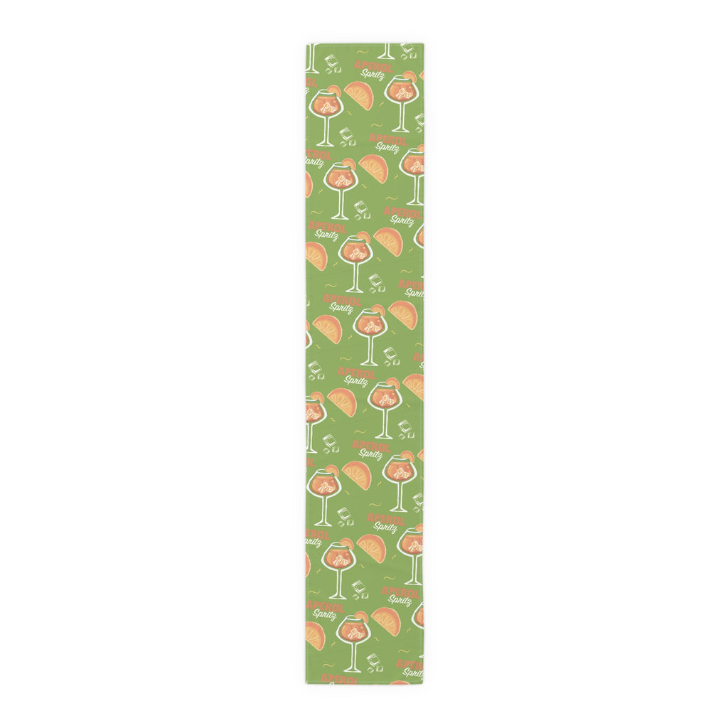 Aperol Spritz Table Runner – Green Cocktail Party Decor