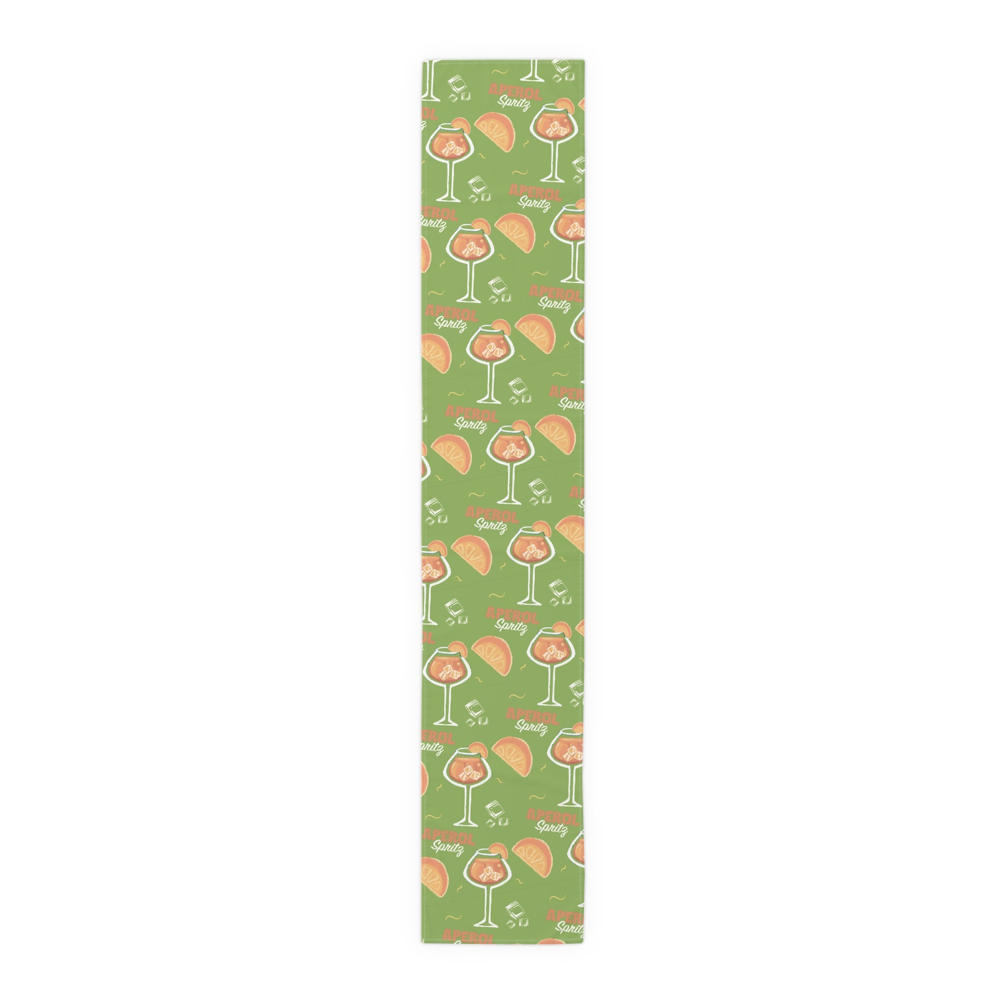 Aperol Spritz Table Runner – Green Cocktail Party Decor