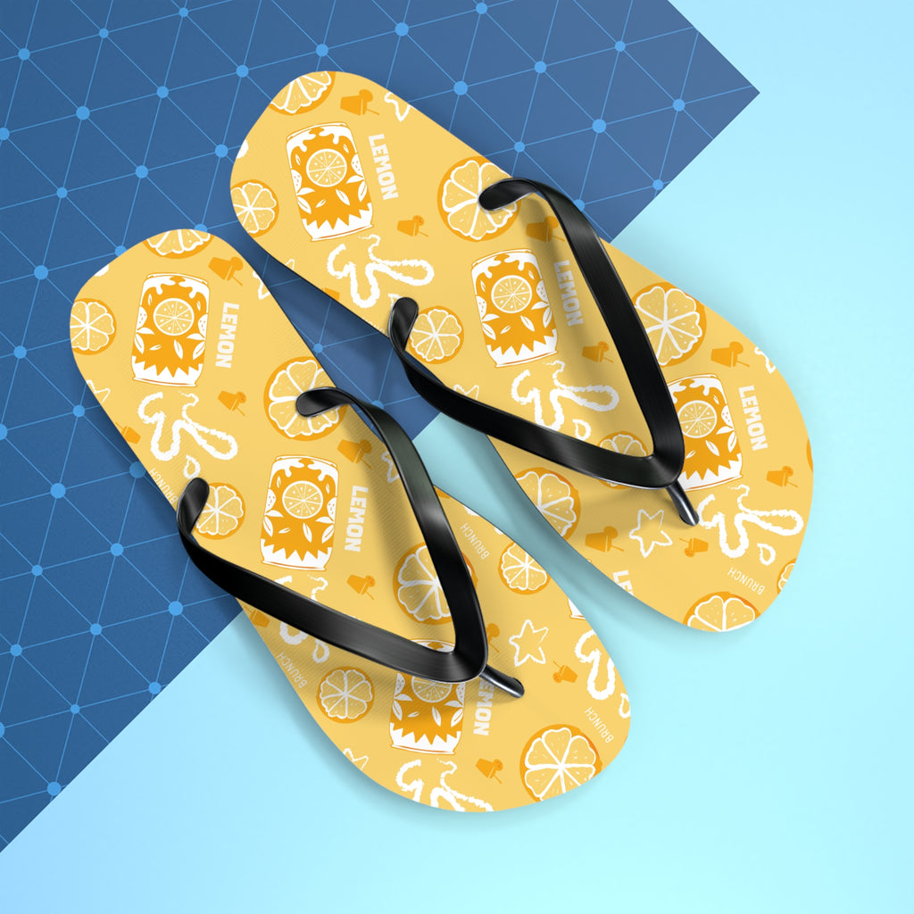 Lemon Fruit Flip Flops – Lemon Brunch Inspired Design