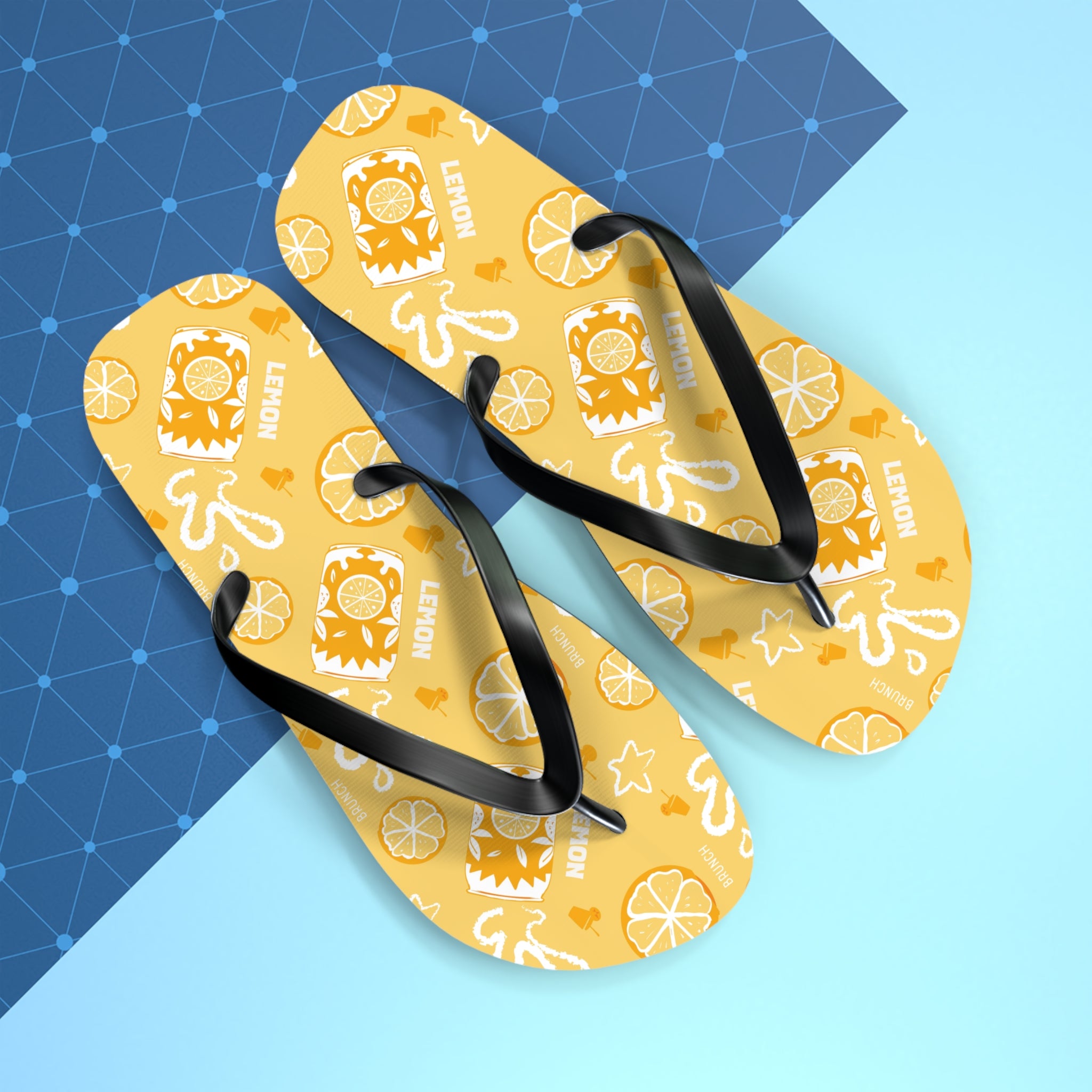 Lemon Fruit Flip Flops – Lemon Brunch Inspired Design