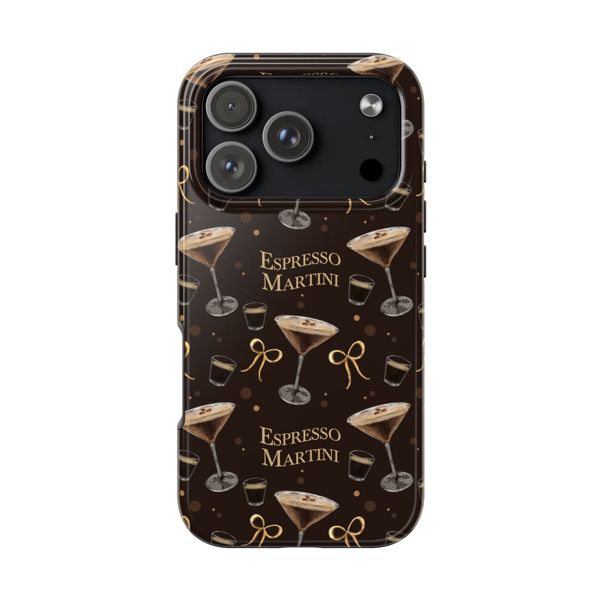 Espresso Martini Tough Phone Case — Dark Brown Espresso Collection Inspired Design