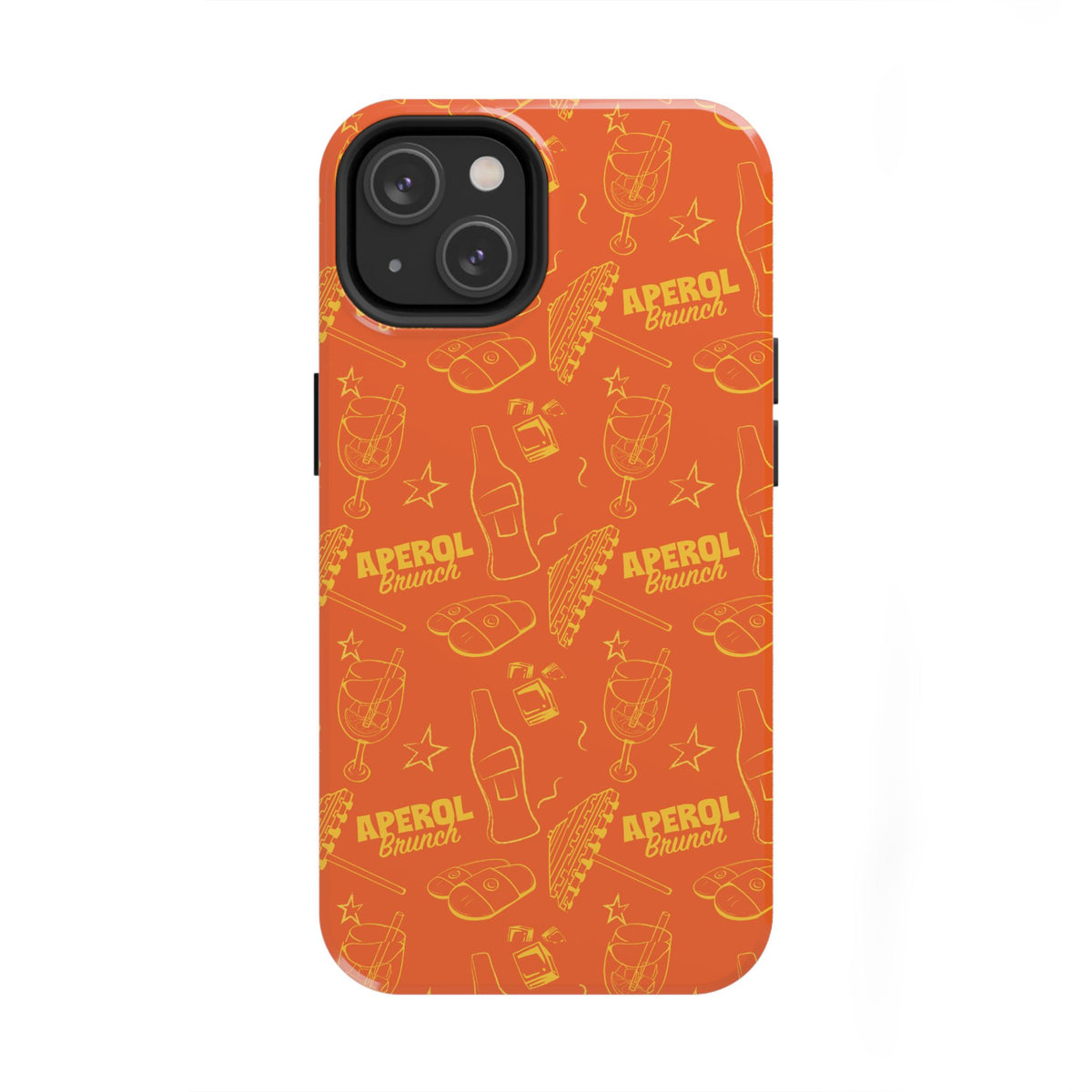Aperol Brunch Collection Tough Phone Case - Orange and Yellow Brunch Inspired Design