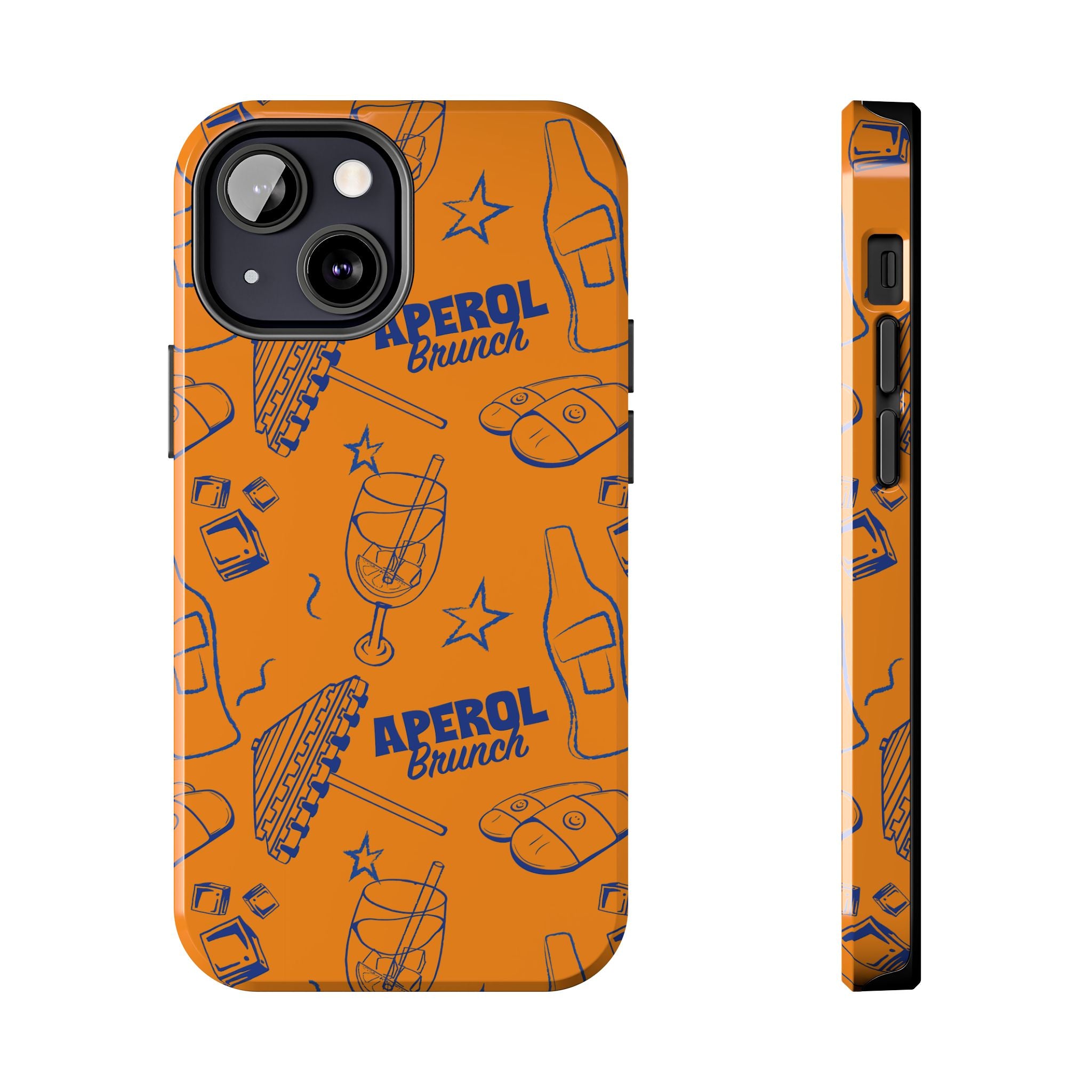 Aperol Brunch Tough Phone Case — Orange Cocktail Pattern