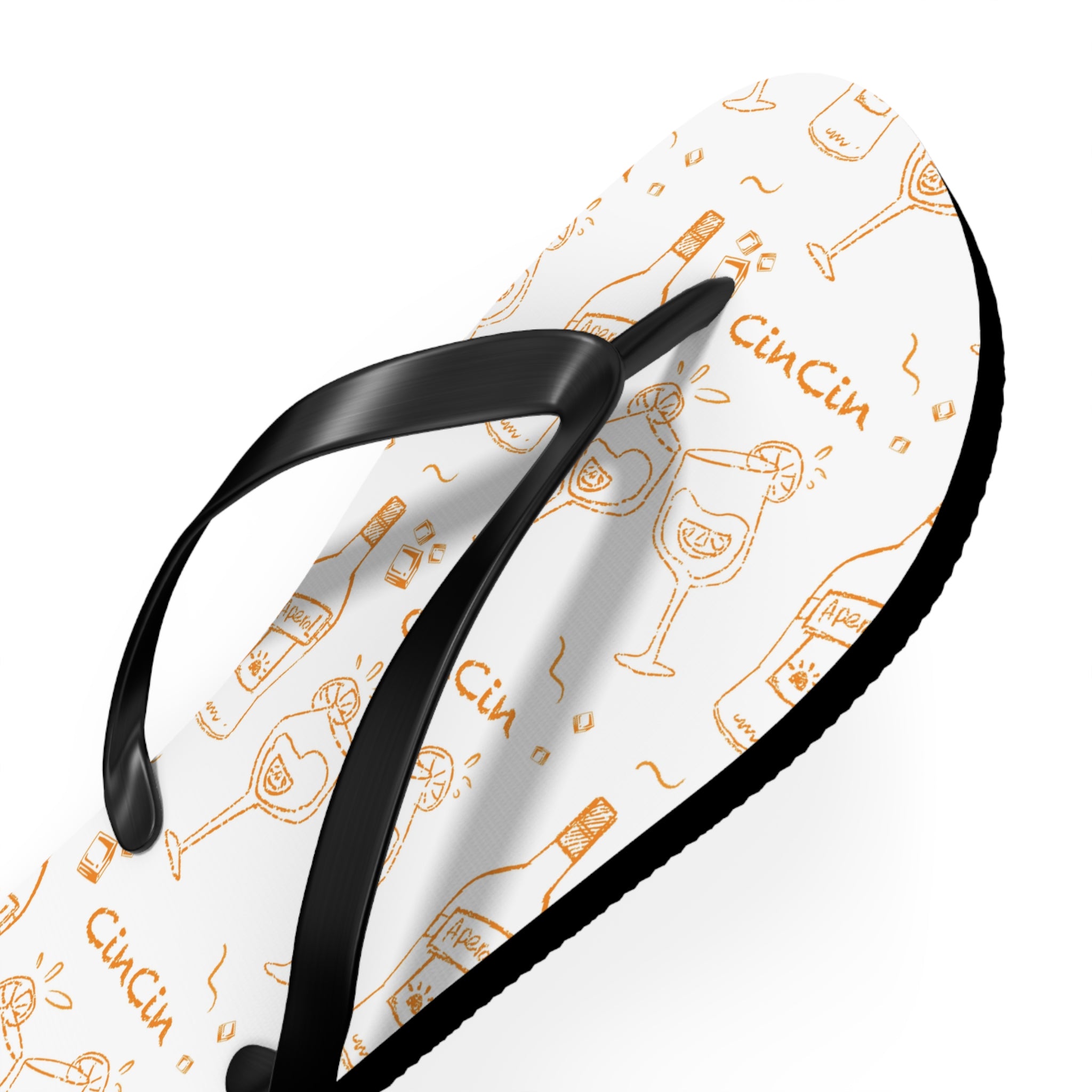 Cin Cin White Flip Flops — White Brunch Collection Inspired Design