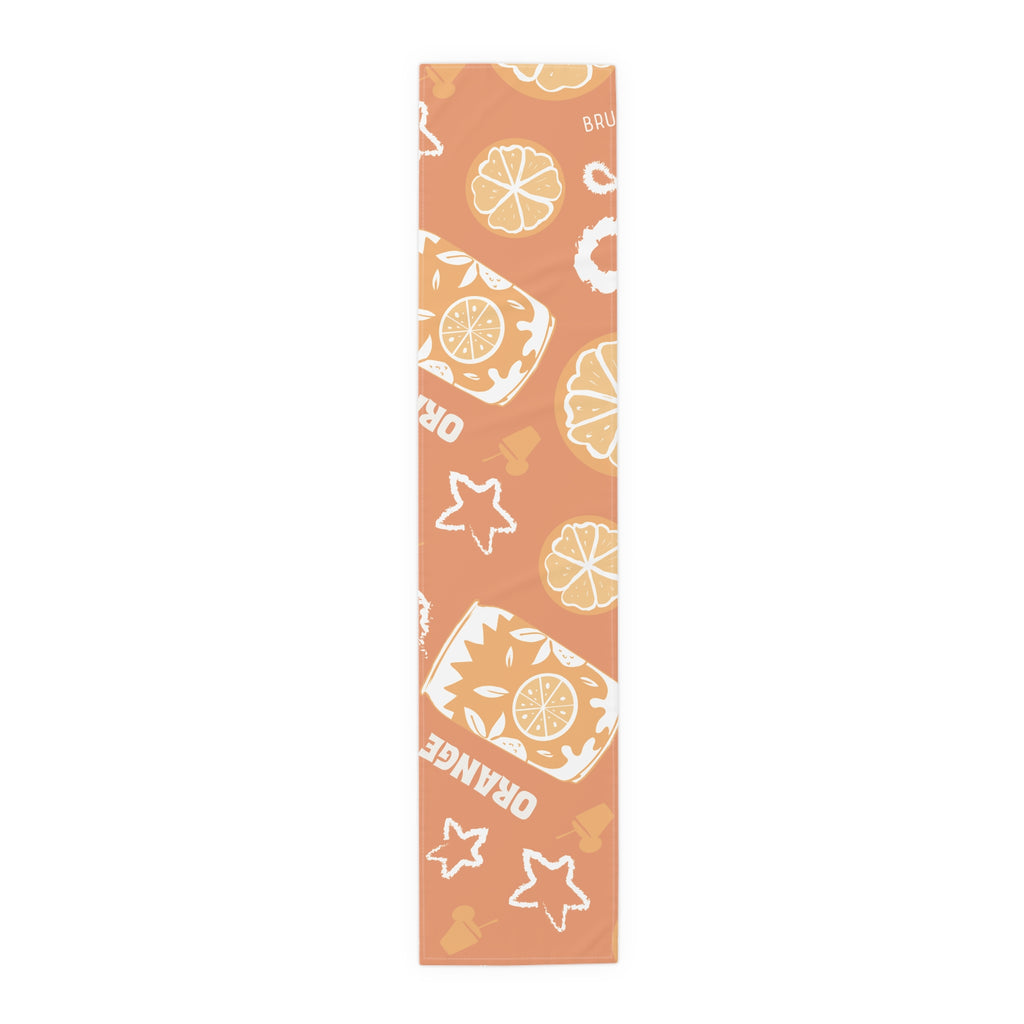 Orange Citrus Pattern Table Runner – Citrus Summer Table Decor