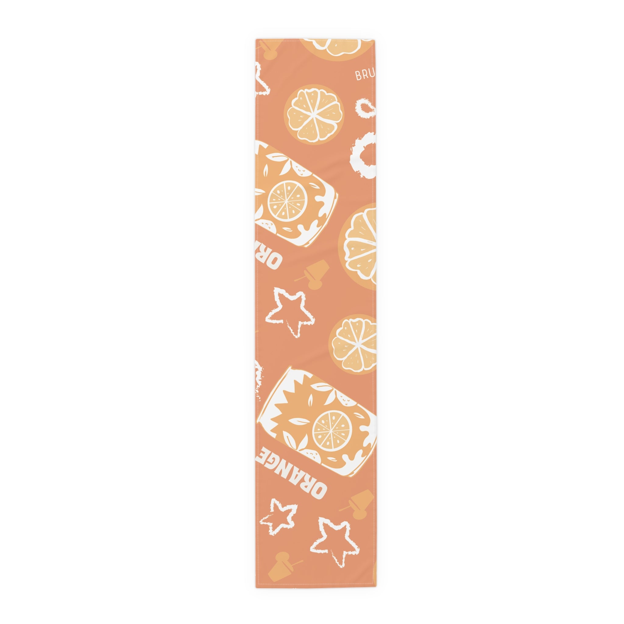 Orange Citrus Pattern Table Runner – Citrus Summer Table Decor