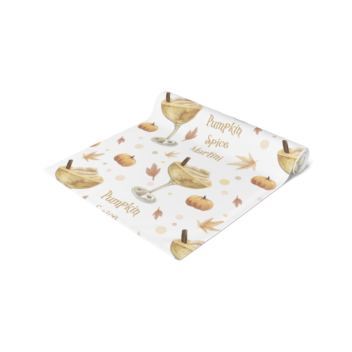 Pumpkin Spice Martini Table Runner — White Pumpkin Collection Inspired Design