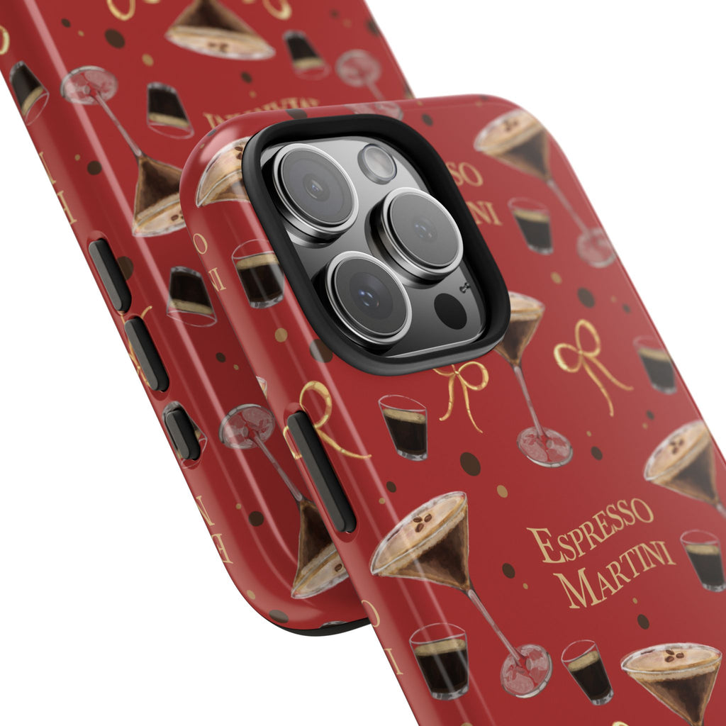 Espresso Martini Tough Phone Case — Red Espresso Collection Inspired Design