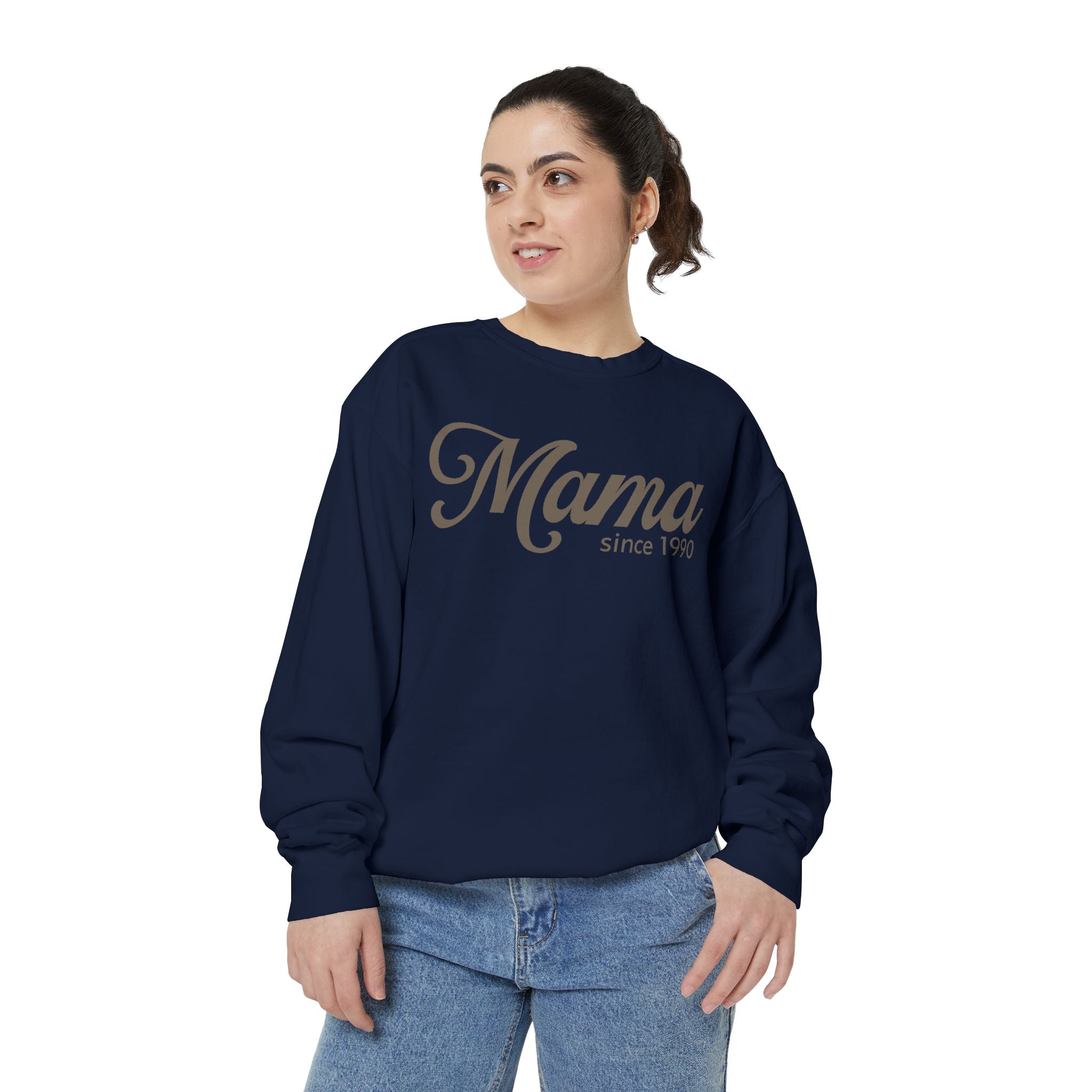 Mama Since 1990 Sweatshirt – Vintage Mom Crewneck Sweatshirt | Minimal Mama Gift for Mother’s Day