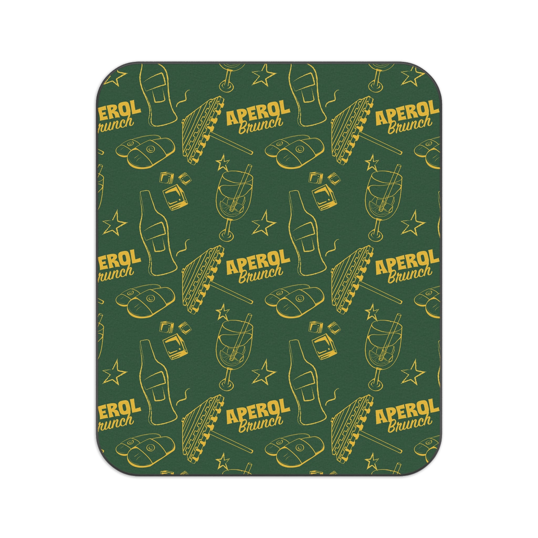 Aperol Brunch Picnic Blanket — Green Aperol Inspired Design