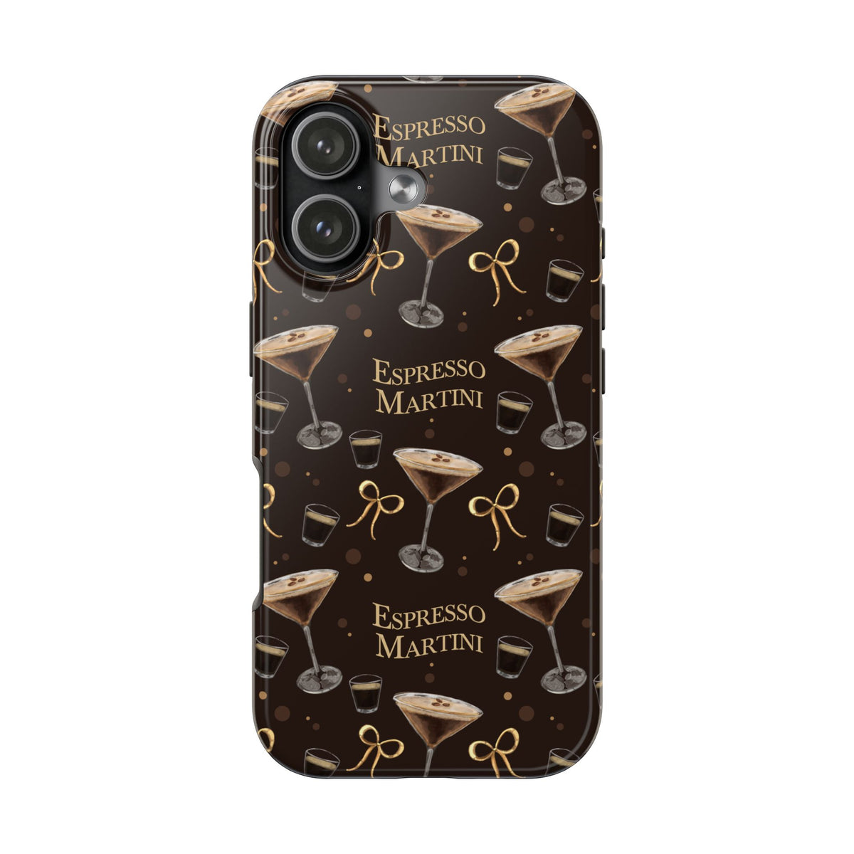 Espresso Martini Tough Phone Case — Dark Brown Espresso Collection Inspired Design