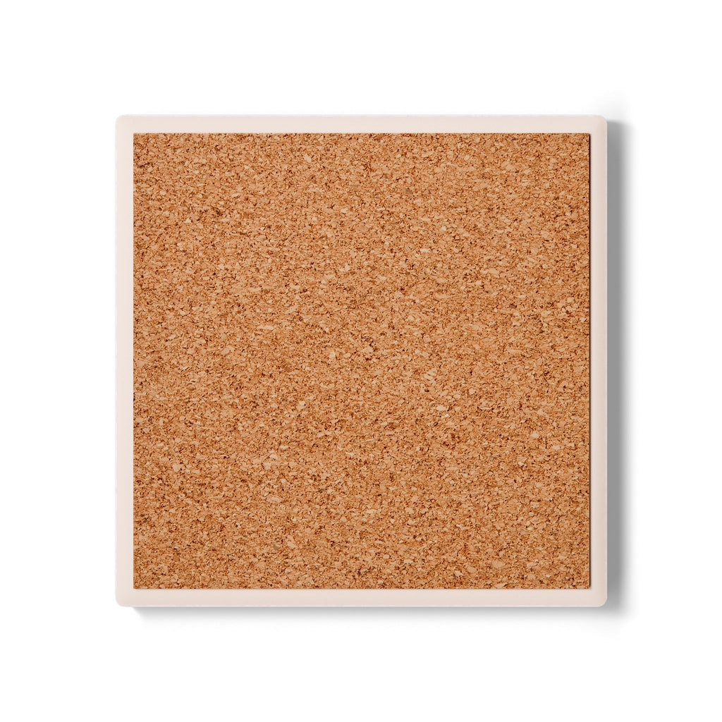 Aperol Spritz Ceramic Coaster — Square Cork-Back Drink Coaster