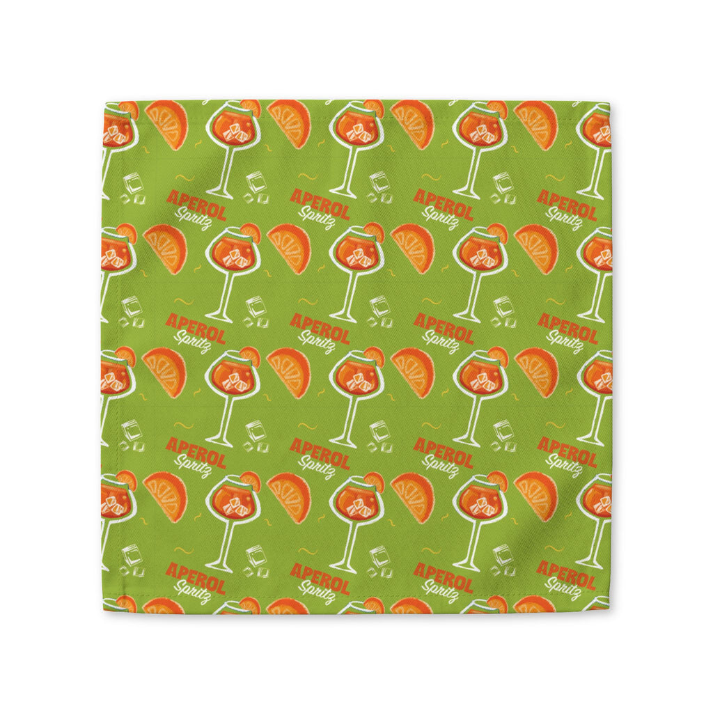 Aperol Brunch Cotton Napkin — Green Summer Table Style