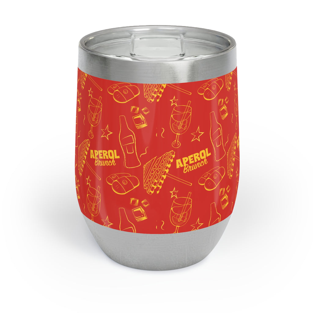 Aperol Brunch Wine Tumbler — Red Aperol Inspired Design
