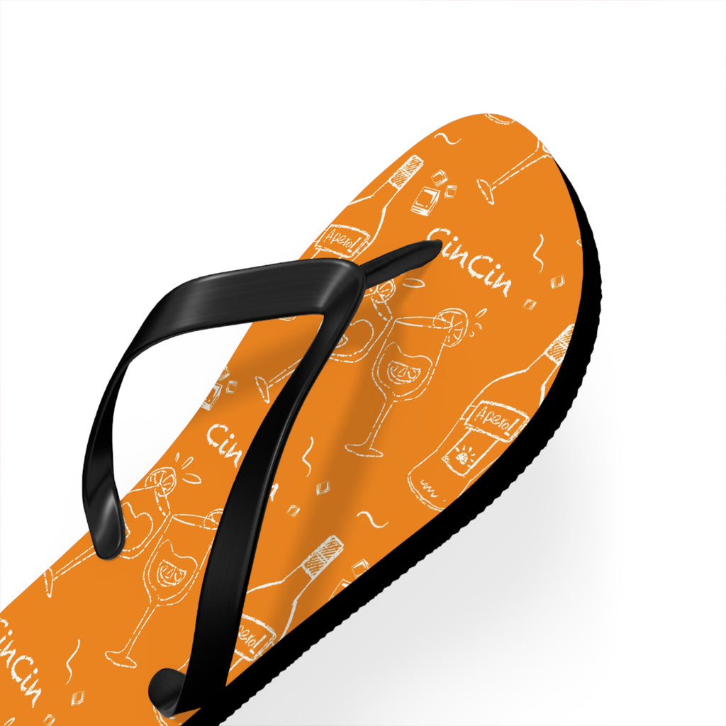 Cin Cin Orange Flip Flops — Orange Cin Cin Collection Inspired Design