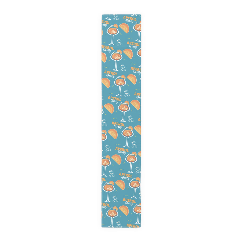 Aperol Spritz Table Runner – Turquoise Cocktail Party Decor